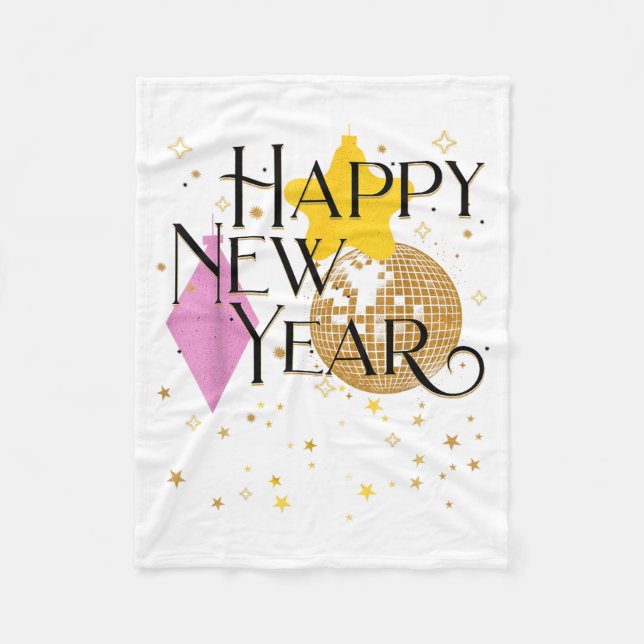 Happy New Years Eve Party Supplies 2026 Matching M Fleecefilt (Framsidan)