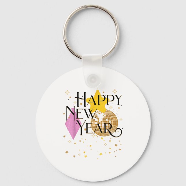 Happy New Years Eve Party Supplies 2026 Matching M Nyckelring (Framsida)
