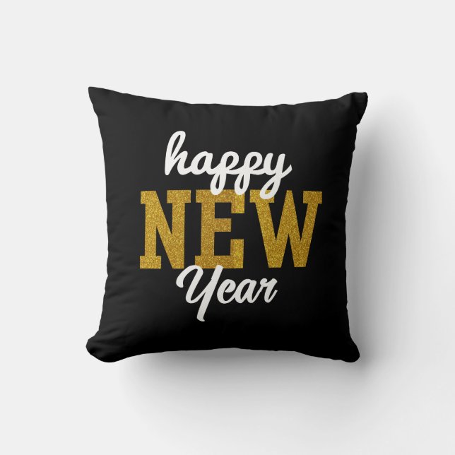 Happy New YearT-Shirt Kudde (Framsida)