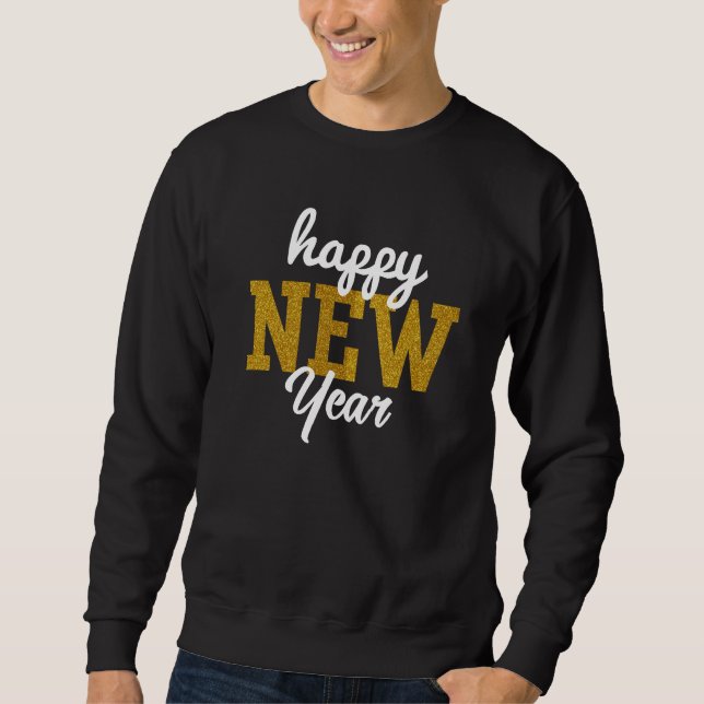 Happy New YearT-Shirt Lång Ärmad Tröja (Framsida)