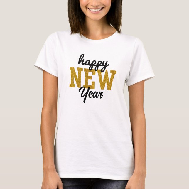 Happy New YearT-Shirt T Shirt (Framsida)