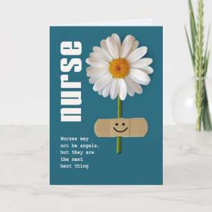 Happy Nurses Day. Smiling Daisy Greeting Cards Kort