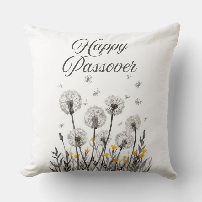 "Happy Passover' Throw Pillow Kudde (Framsida)