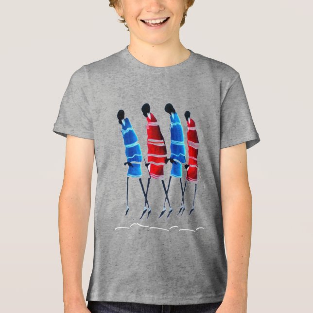 Happy People Maasai Art: Street Style | cultural  T Shirt (Framsida)