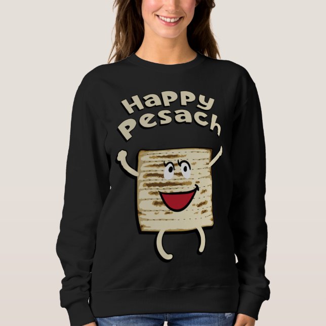 Happy Pesach Passover Jewish Holiday Hebrew Yiddis T Shirt (Framsida)