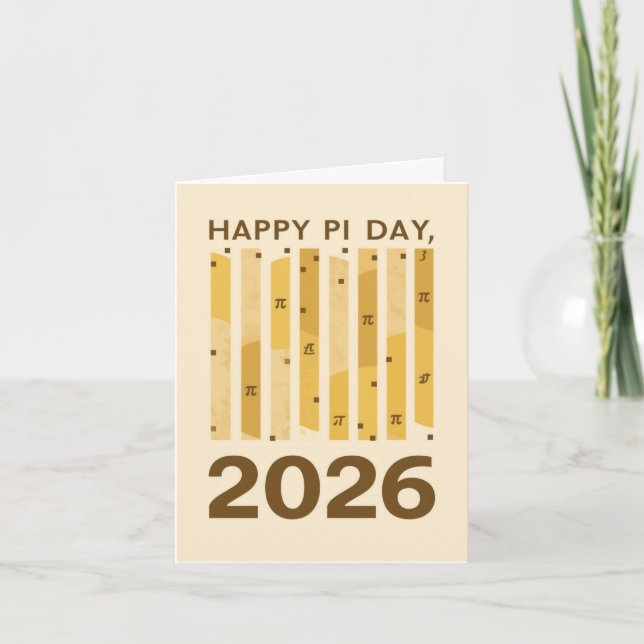 Happy Pi Day 2026 Retro Minimal Math Design Poster Inbjudan (Framsida)