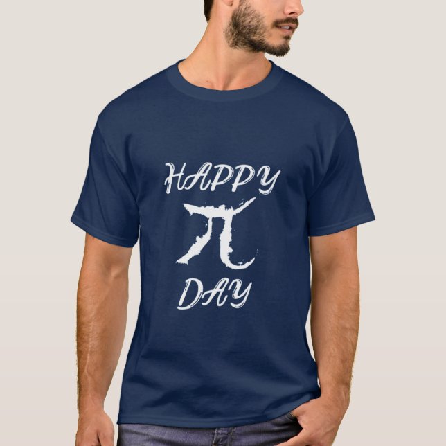 Happy Pi Day Math Typography Design | Funny Mathem T Shirt (Framsida)