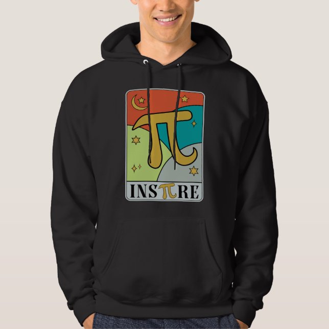 Happy Pi Day Retro Groovy Math Teacher Math Geek P Hoodie (Framsida)