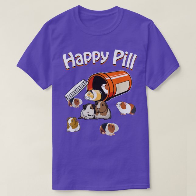 Happy Pill Guinea Pig  T Shirt (Design framsida)