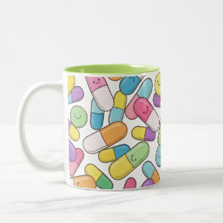 Happy Pills - Mug (Lime) Två-Tonad Mugg
