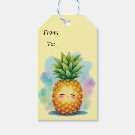 Happy Pineapple Gift Tag Presentetikett