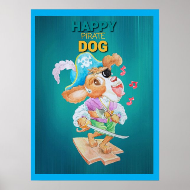 Happy Pirate Dog Poster  (Framsidan)