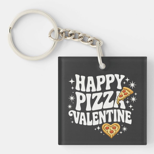 Happy Pizza Valentine Funny Pizza Love Design (Framsidan)