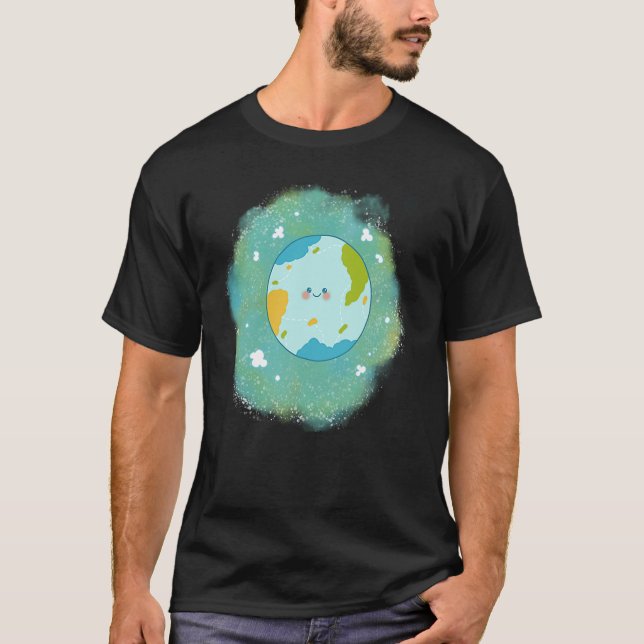 Happy Planet Happy Earth climate change T Shirt (Framsida)