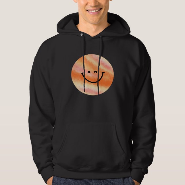 Happy Pluto Planet  Cute  Astronomy Hoodie (Framsida)