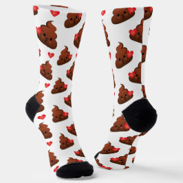 Happy Poop Emoji Socks Emoticon Pile of Poo