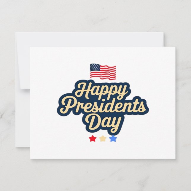 Happy Presidents Day Classic Spara Datumet (Framsida)