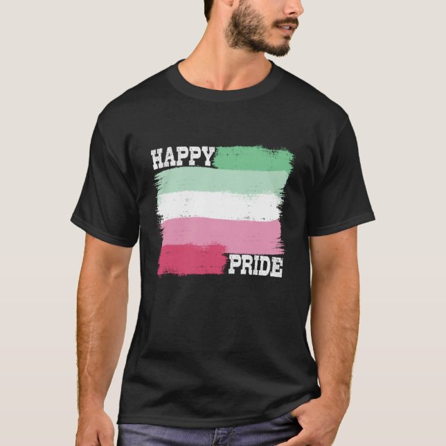 Happy Pride Rainbow LGBTQIA+ Community Proud Ally  T Shirt (Framsida)