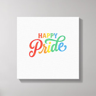Happy Pride Vintage Rainbow Typography T-shirt_1 Canvastryck