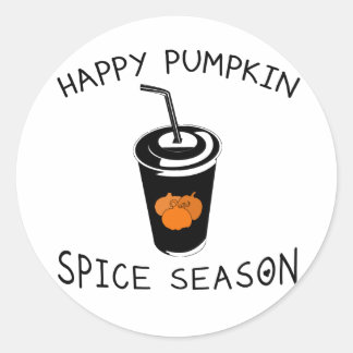 Happy pumpkin spice season runt klistermärke