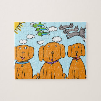 "Happy Puppies in the Sun" Puzzle Pussel