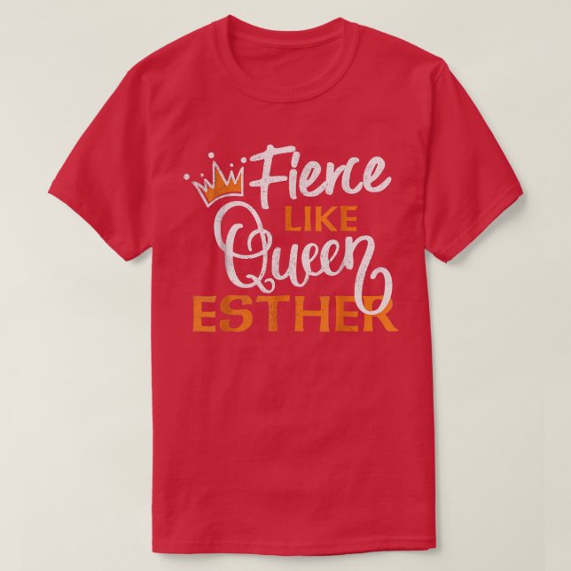 Happy Purim Costume Idea Queen Esther Hebrew Jewis T Shirt (Design framsida)