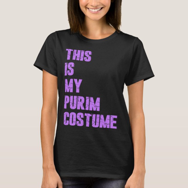 Happy Purim Hamantash This Is My Purim Costume Jew T Shirt (Framsida)