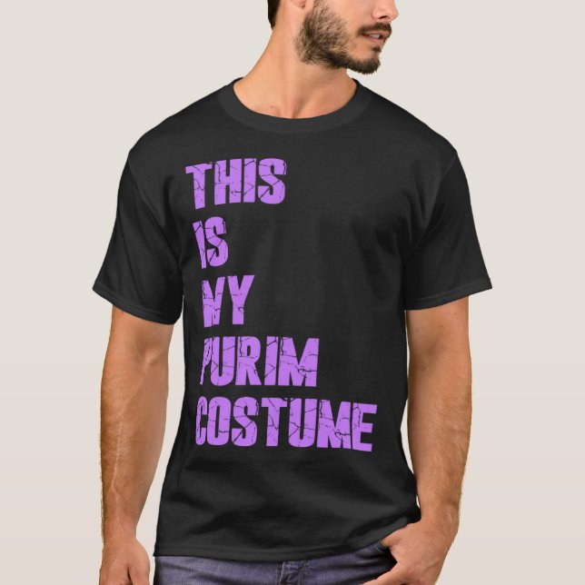 Happy Purim Hamantash This Is My Purim Costume Jew T Shirt (Framsida)