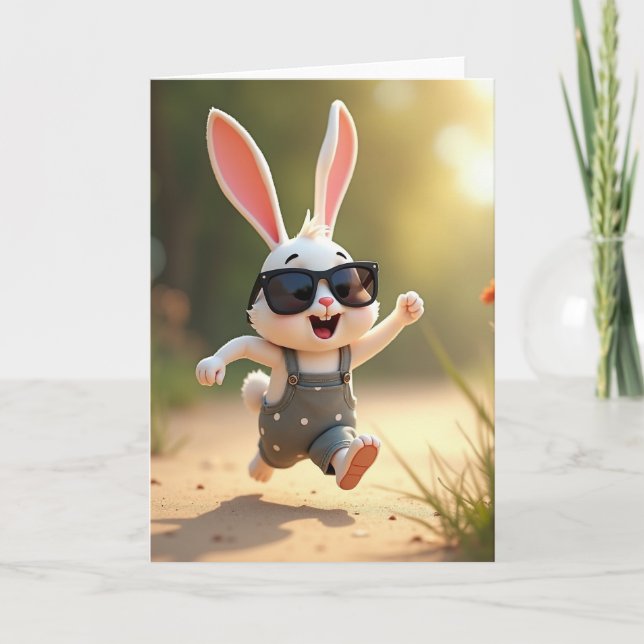 Happy Rabbit Adventure Card Kort (Framsida)