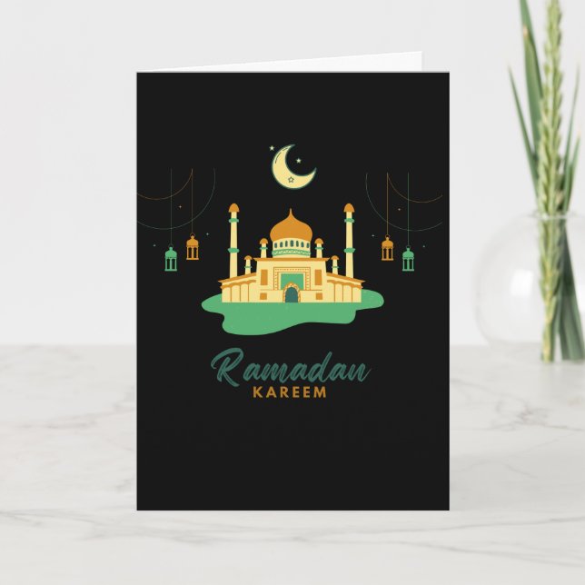 Happy Ramadan Kareem And Eid Mubarak 2026 Kort (Framsida)
