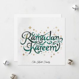 Happy Ramadan Mubarak Ramadan Kareem Gold Muslim Julkort