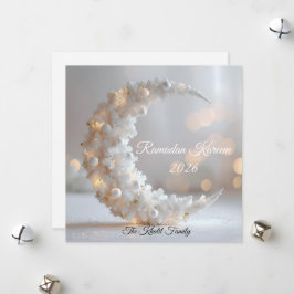 Happy Ramadan Mubarak Ramadan Kareem White Muslim Julkort