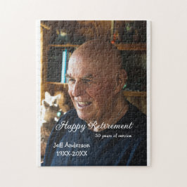 Happy retirement add name photo years of service r pussel