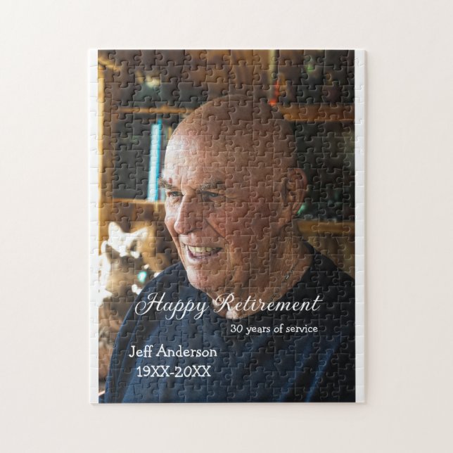 Happy retirement add name photo years of service r pussel (Vertikal)