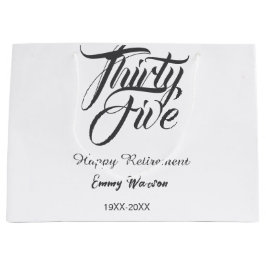 Happy retirement bold letter name year elegant sim