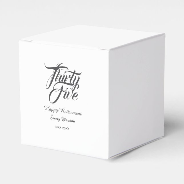 Happy retirement bold letter name year elegant sim presentaskar (Framsidan Sidan)