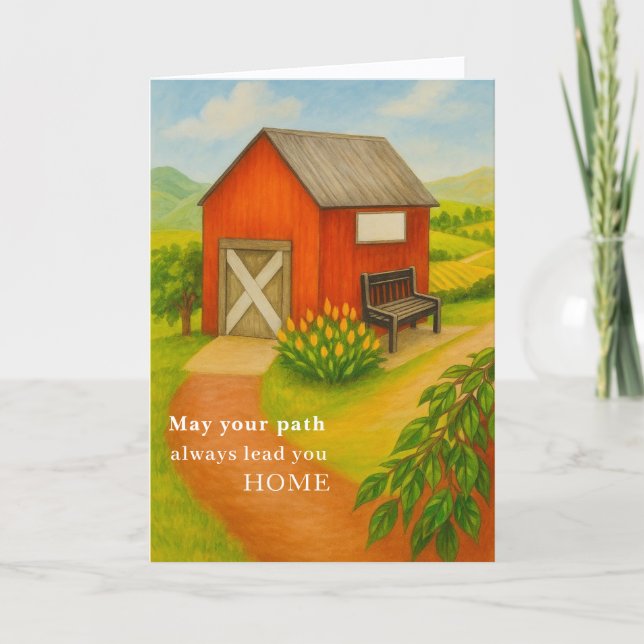 Happy Retirement Card Quiet Countryside Scene Kort (Framsida)