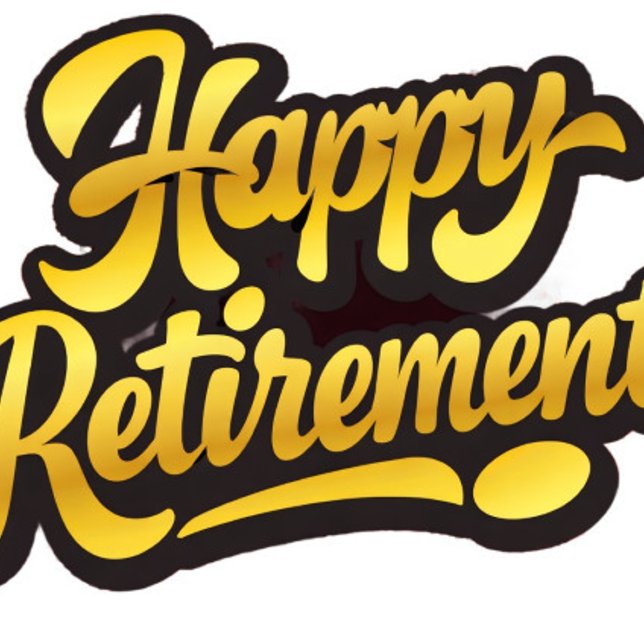 Happy Retirement Mug Kaffemugg (Happy Retirement Script Black and Gold Colors!)