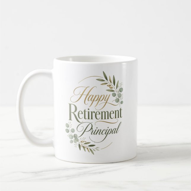 Happy Retirement Principal Gift Kaffemugg (Vänster)