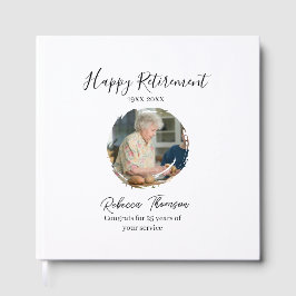 Happy retirement year name circle photo retired gästböcker