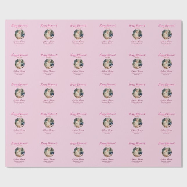 Happy retirement year name circle photo retired presentpapper (Platt)