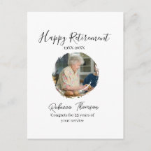 Happy retirement year name circle photo retired