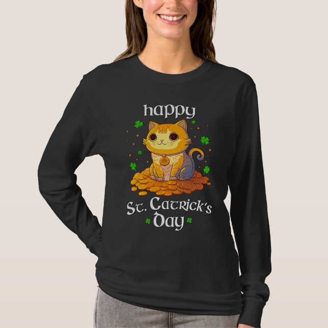 Happy Saint Catrick's Day St Patricks Irish Leprec T Shirt (Framsida)