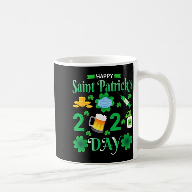 Happy Saint Patrick's Day 2024 Irish Shamrock Face Kaffemugg (Höger)