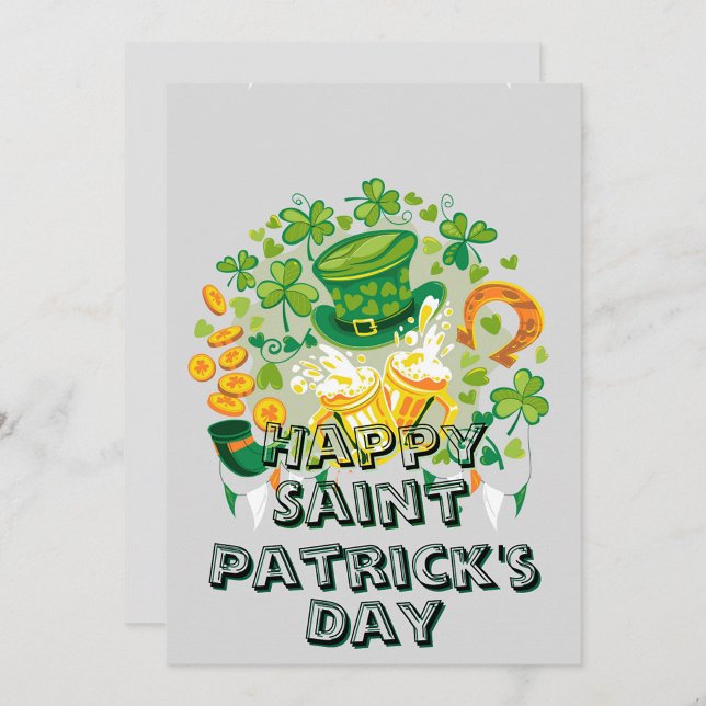 Happy Saint Patrick's Day  Julkort (Happy Saint Patrick's Day Holiday Card!)