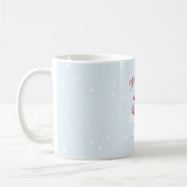Happy Santa, light blue Christmas Kaffemugg