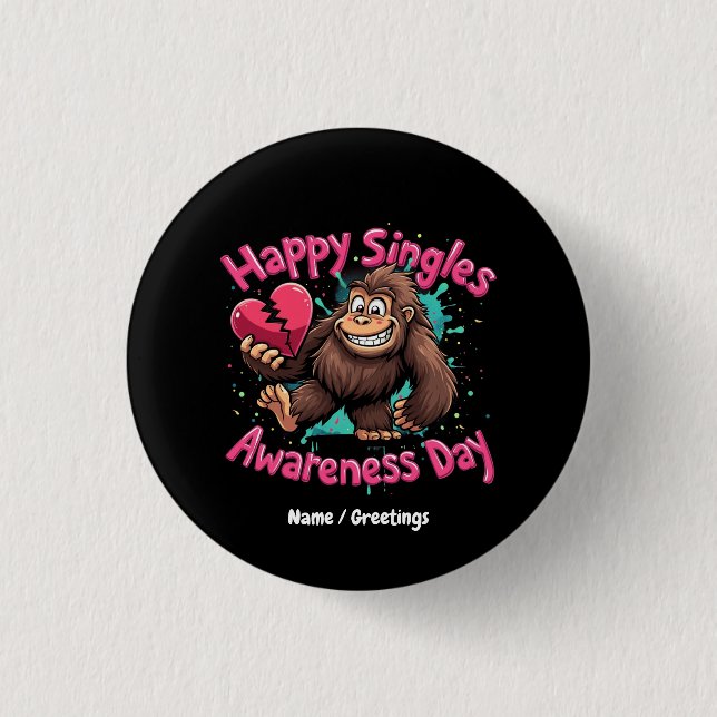 Happy Singles Awareness Day Celebrate Love Knapp (Framsida)