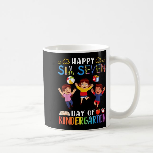 Happy Six Seven Day Of Kindergarten Student Back T Kaffemugg (Höger)