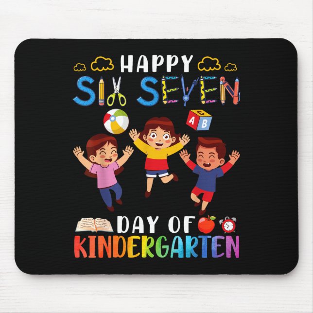 Happy Six Seven Day Of Kindergarten Student Back T Musmatta (Framsidan)