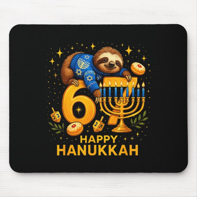 Happy Six Seven Hanukkah Funny Meme Menorah Sloth  Musmatta (Framsidan)